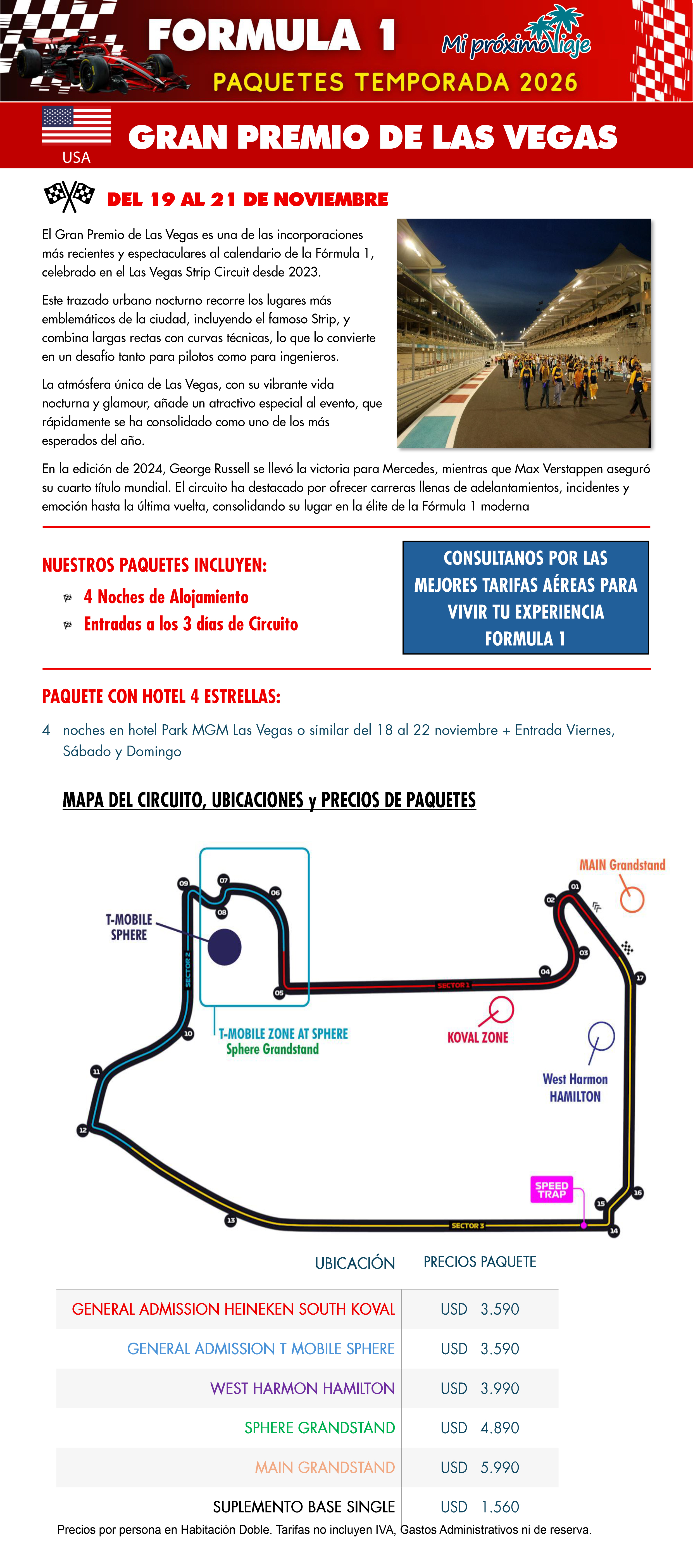 FORMULA 1 GRAN PREMIO DE LAS VEGAS ESTADOS UNIDOS